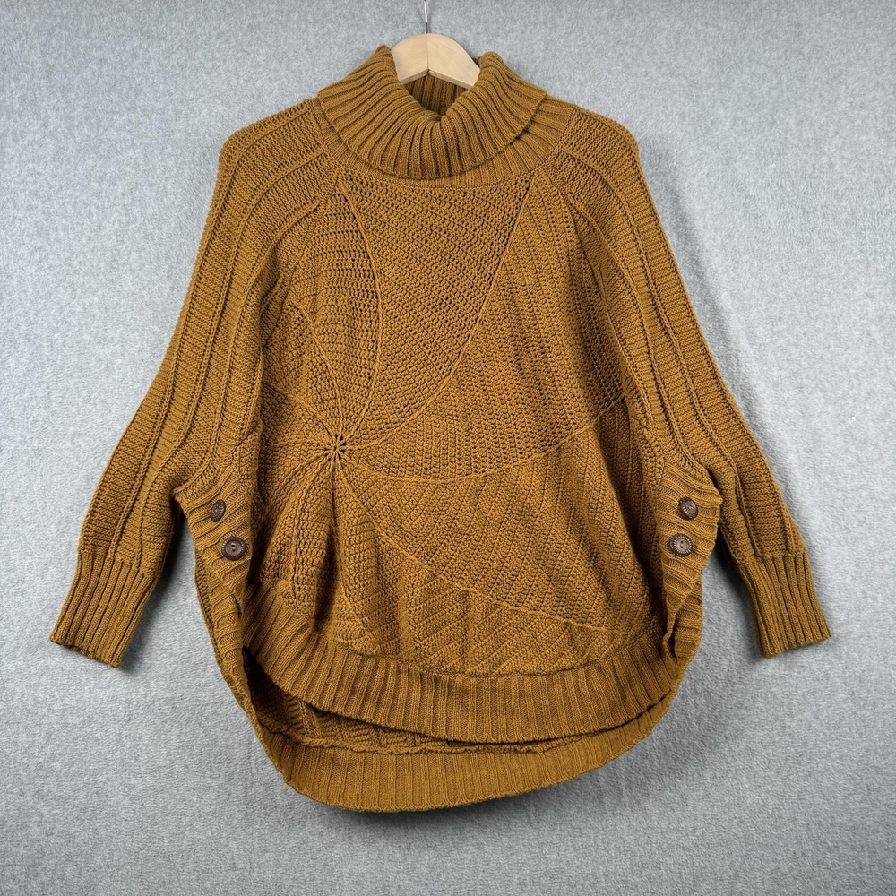 Cowl Neck Tunic Sweater in Mustard